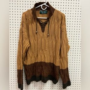 TOP KNIT Size Large 100% ALPACA boho sweater